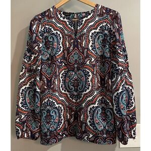 Talbots Multicolor Paisley Blouse